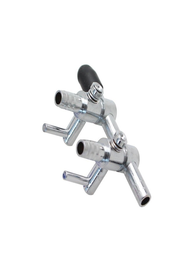 TAODAN 2PCS 2-Way Aquarium Metal Gang Manifold Air Line Control Valve Air Tap Air Splitter Stainless Steel Air Flow Splitter Pump Lever Valve - Image 3